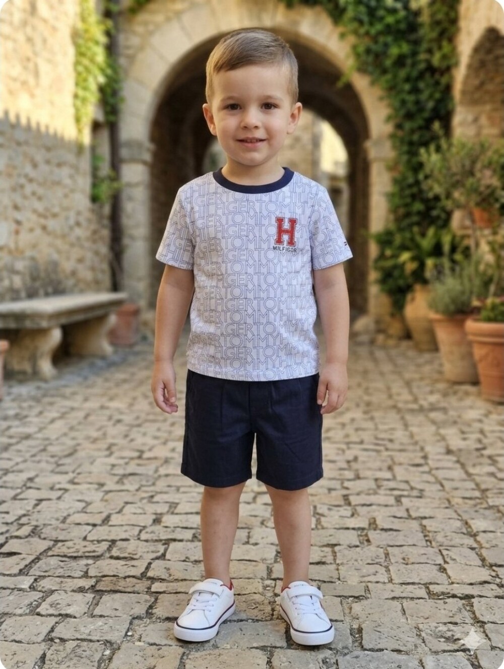NWT Tommy Hilfiger Toddler Boy 2-Piece T-Shirt & Shorts Set Size 3T